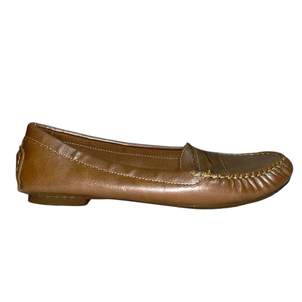 IMPO Adell Women’s Classic Slip-On Loafers Tan Comfort Flats Size 7.5